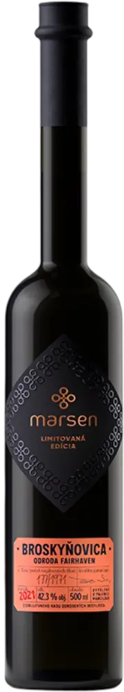 Marsen Pálenka Marsen Exclusiv Broskyňovica Fairhaven 0,5l 42,3%