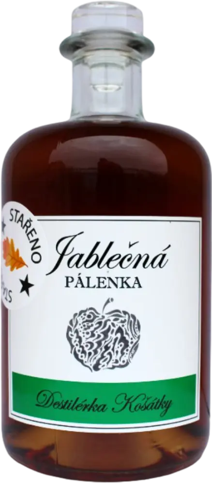 Destilérka Košátky Pálenka jablečná stařená v dubovém sudu Destilérka Košátky 0,5l 40%