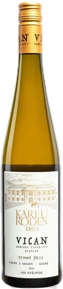 Vinařství Vican Vican Pinot Gris Edice Karel Roden Výběr z hroznů 2021
