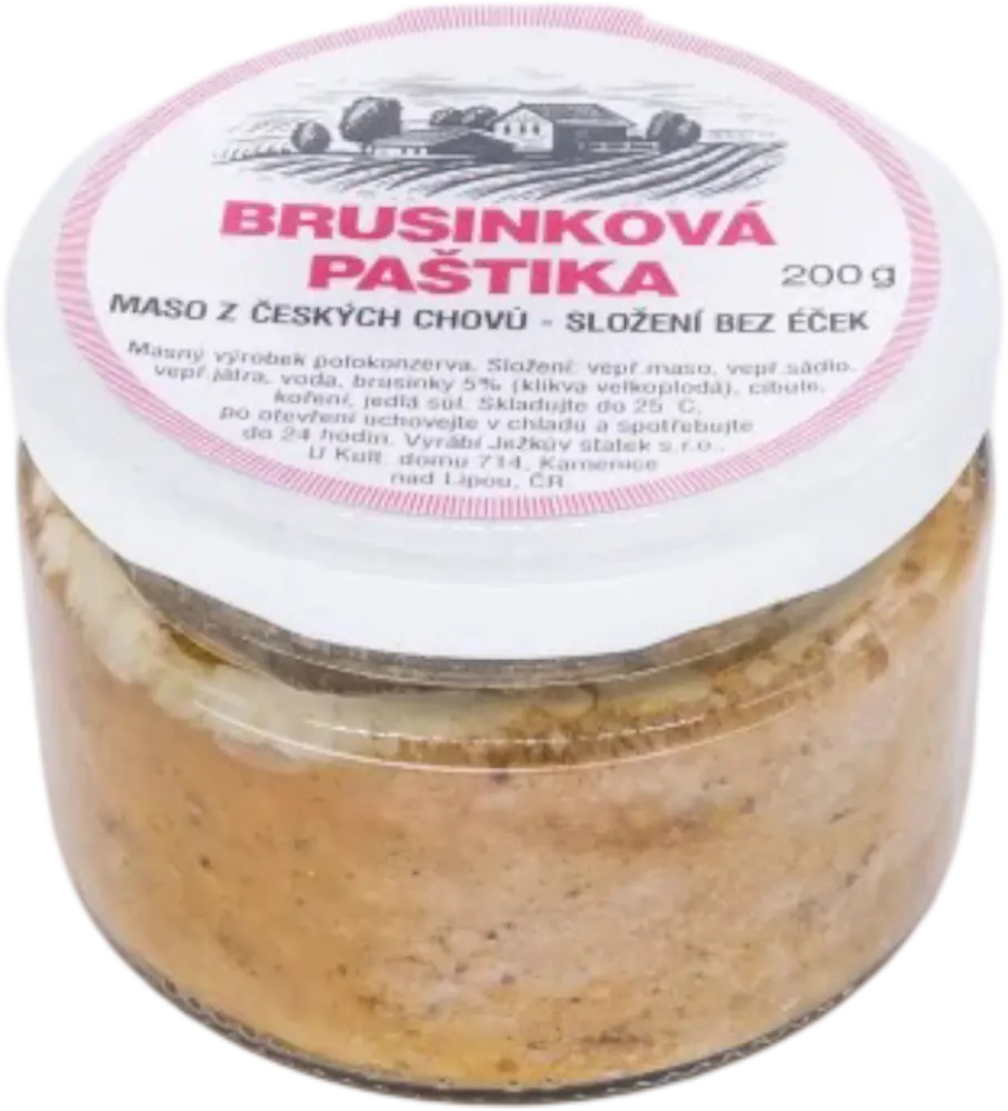 Ježkův statek Paštika s americkou brusinkou Ježkův statek 200g