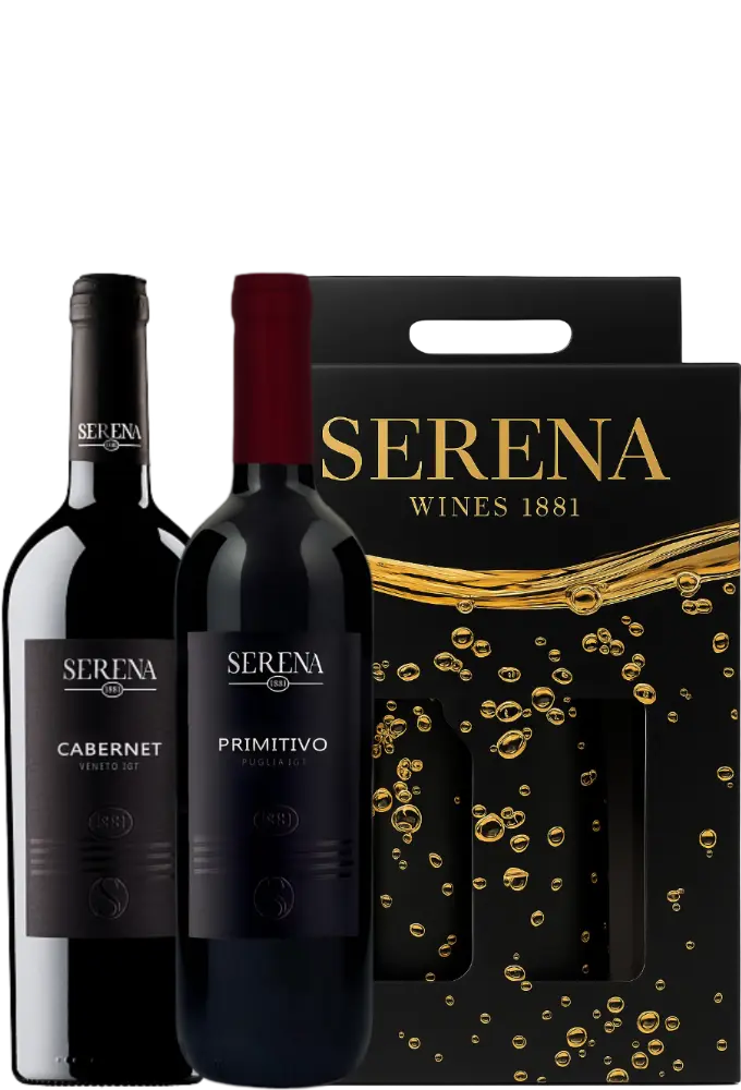 Serena Wines 1881 Set Serena Primitivo a Cabernet Sauvignon + Dárkové balení
