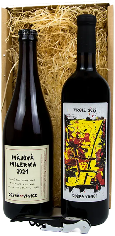 Dobrá Vinice Set Dobrá Vinice Trois 2022 a Májová Milerka 2021+ otvírák + dárkové balení