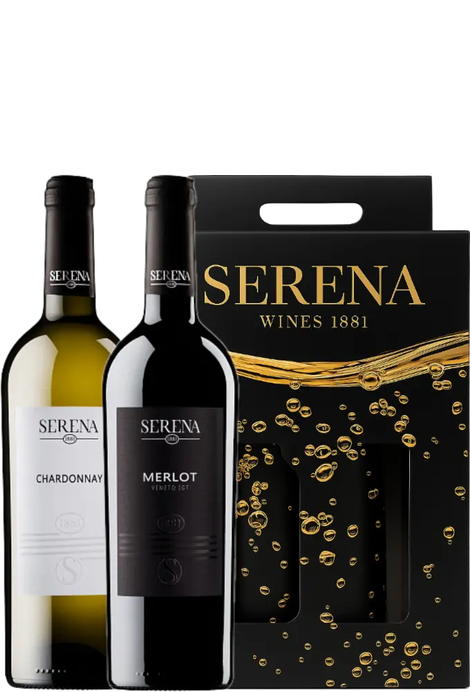 Serena Wines 1881 Set Serena Chardonnay a Merlot + Dárkové balení