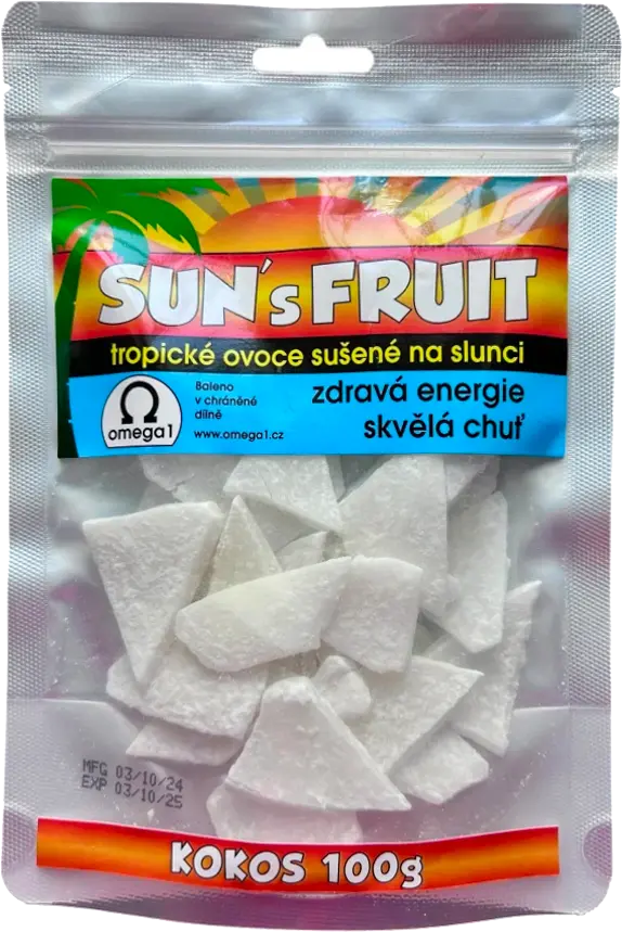 Sun´s fruit Sušený Kokos Sun's Fruit 100g
