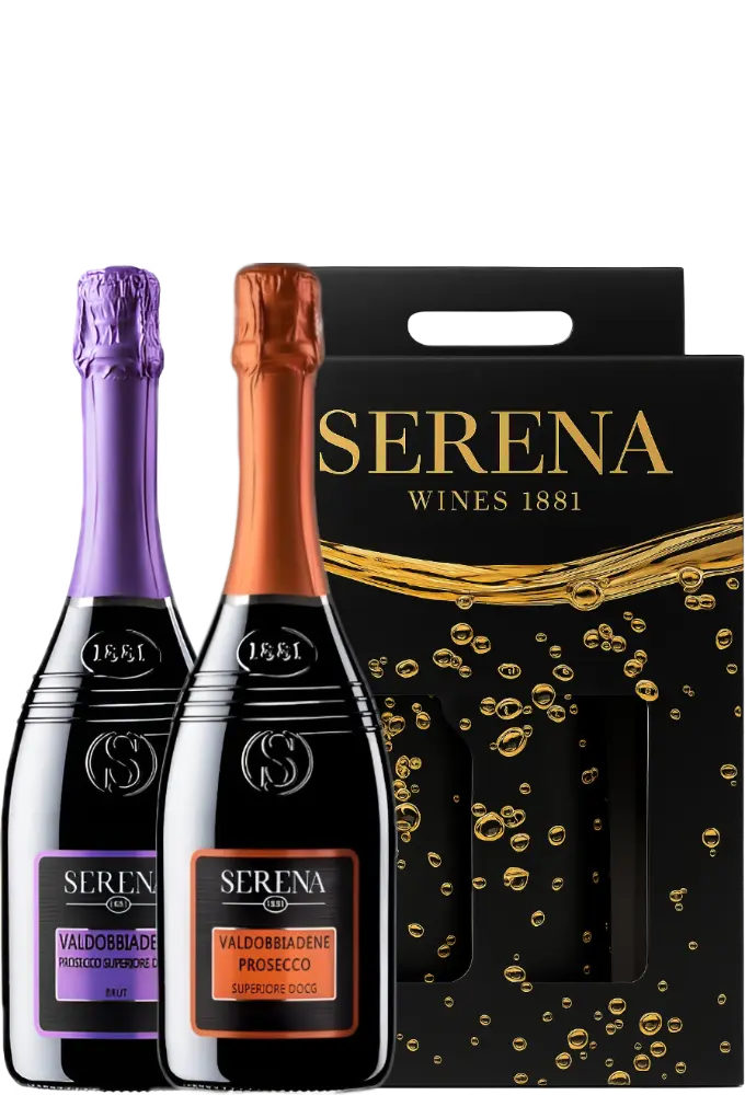Serena Wines 1881 Set Serena DOCG Extra Dry a Brut + Dárkové Balení