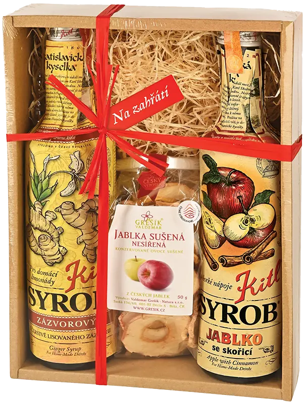 Kitl Syrob Jablko, Zázvor, Křížaly  - dárková sada sirupů - 2 x 500 ml