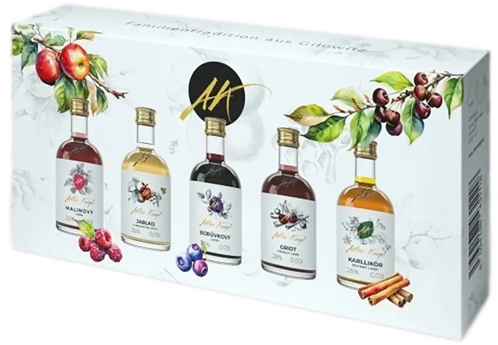 Anton Kaapl Set Likérů Anton Kaapl Luxusní dárkové balení 5 x 0,05l