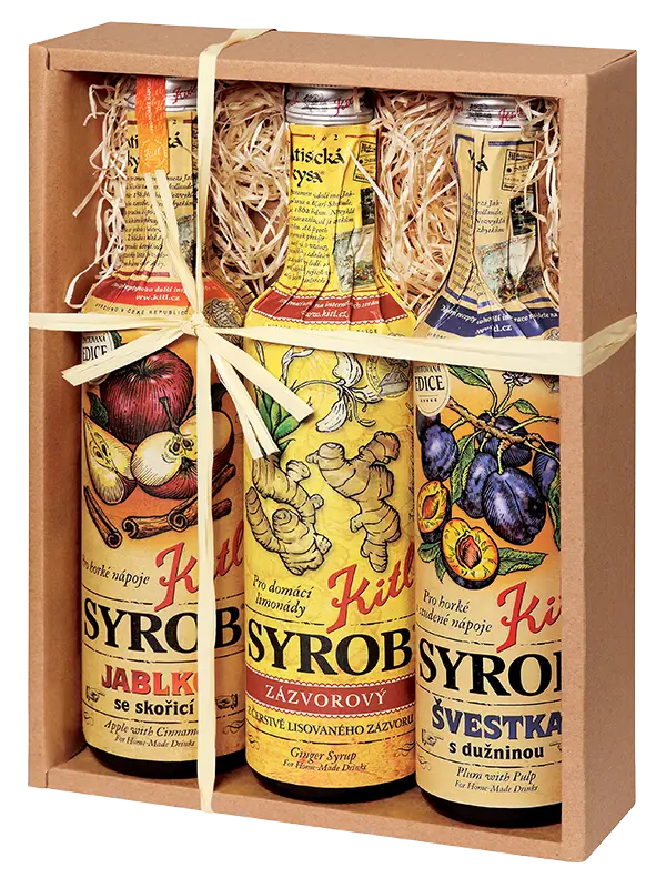 Kitl Kitl Horká trojka Jablko a Zázvor a Švestka + Dárkové balení