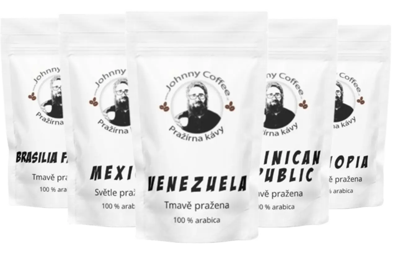Conso med s.r.o. Káva Johnny Coffee Degustační set káv 5x150g