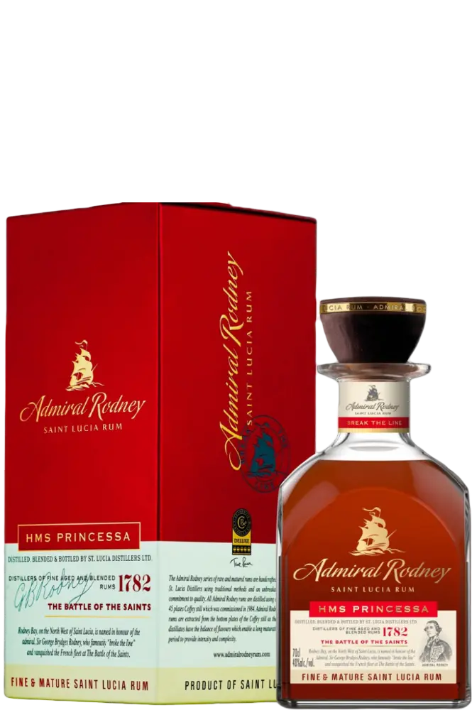 St. Lucia Distillers Rum Admiral Rodney HMS Princessa Rum 0,7l 40% + Dárkové balení