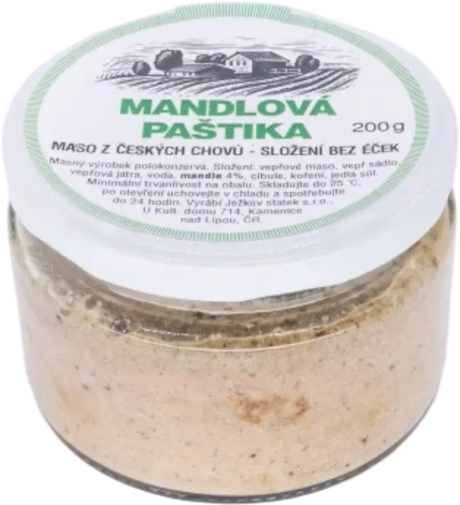 Ježkův statek Mandlová paštika Ježkův statek 200g