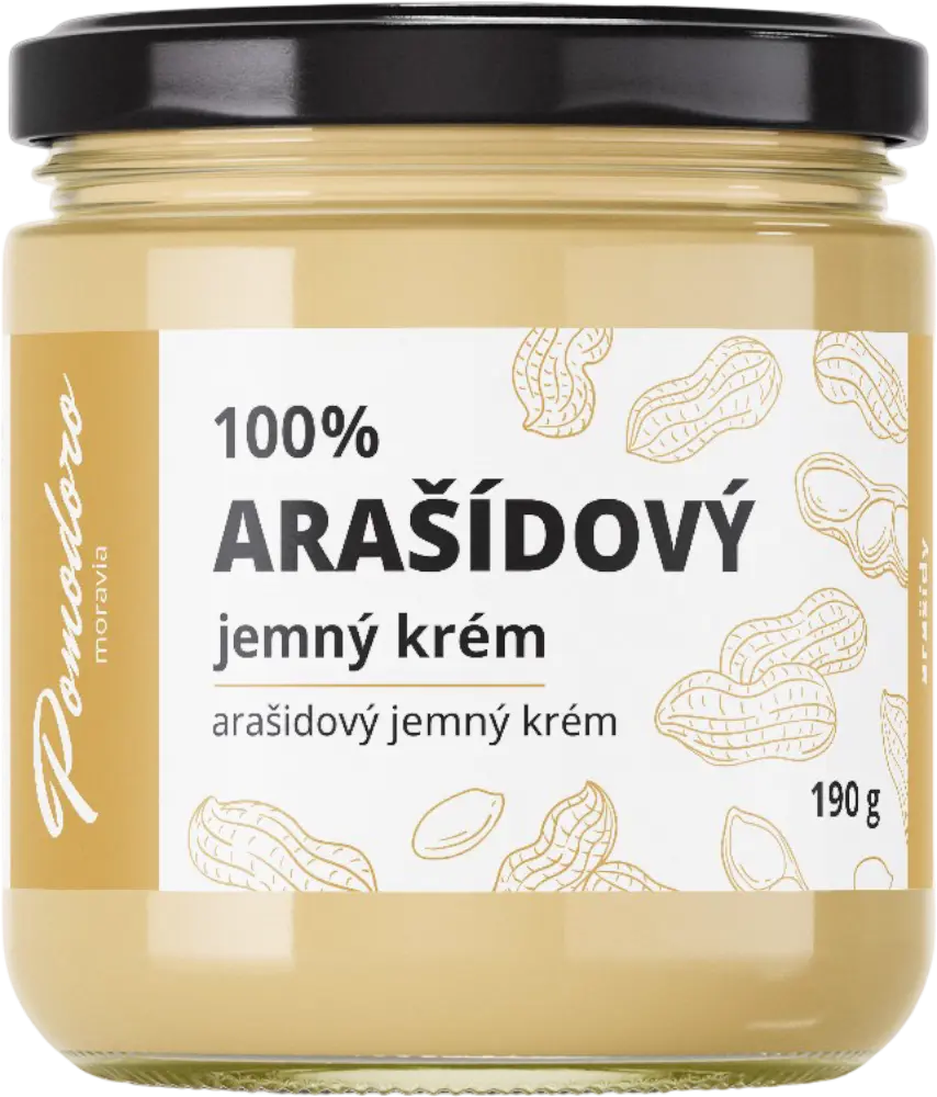 Pomodoro moravia Arašídový krém jemný 100% Pomodoro moravia 190g