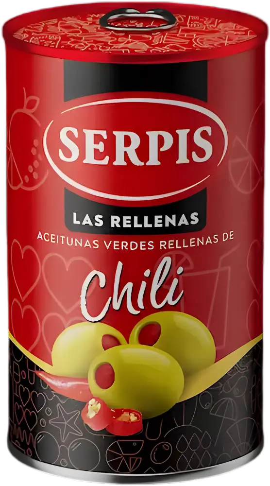 Serpis Serpis Olivy plněné Chili 300g
