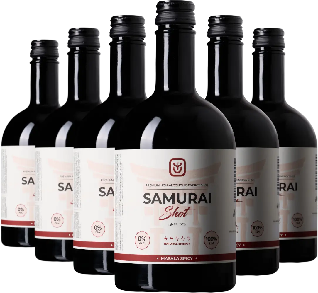 Drink Samurai Set energetický nápoj Samurai Shot Masala Spicy 6x0,5l
