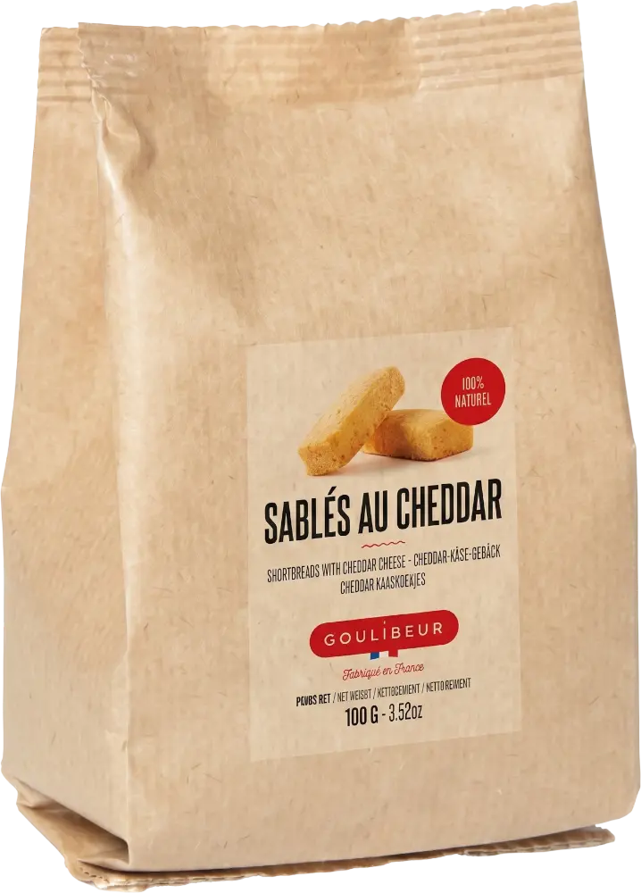 Goulibeur Sušenky Goulibeur sablés se sýrem Cheddar 100g