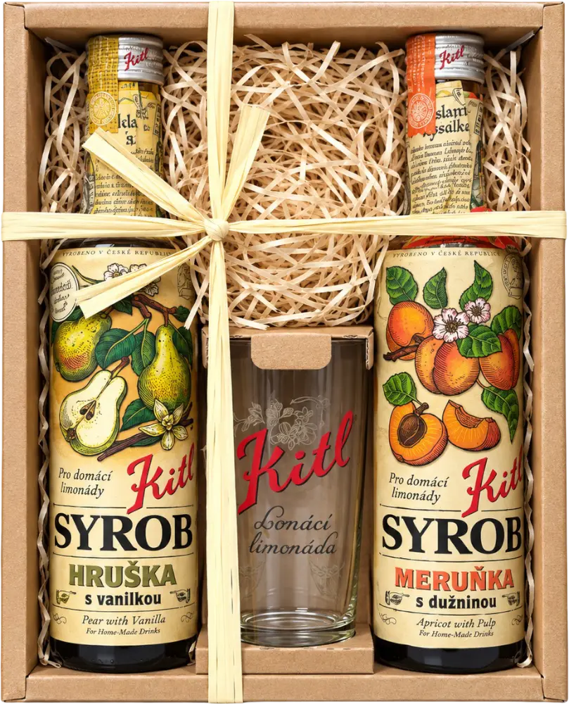 Kitl Kitl Hruška &amp; Meruňka + Dárkové balení se skleničkou