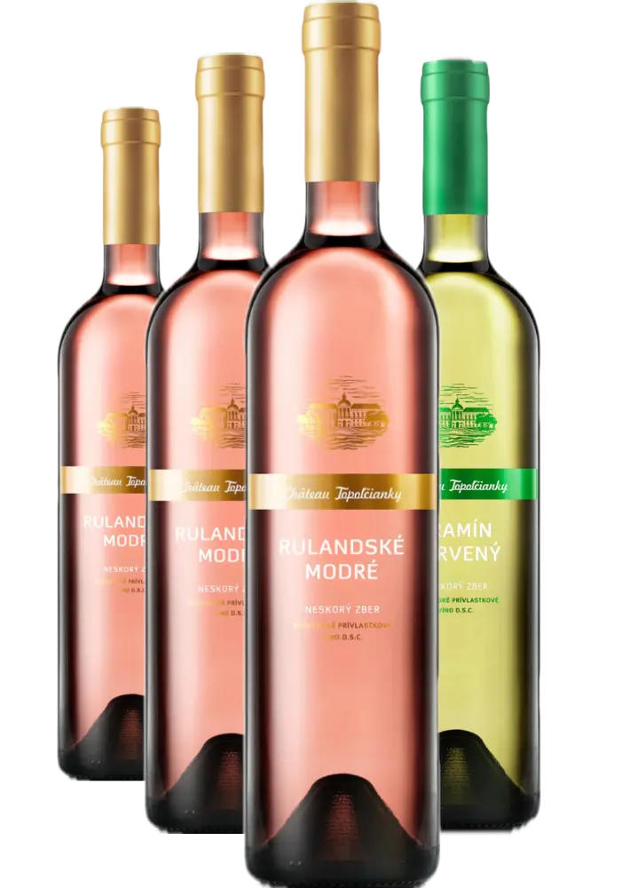 Chateau Topolčianky Topolčianky Set 3+1 – 3x Rulandské modré pozdní sběr 2023 a 1x Tramín červený pozdní sběr 2023