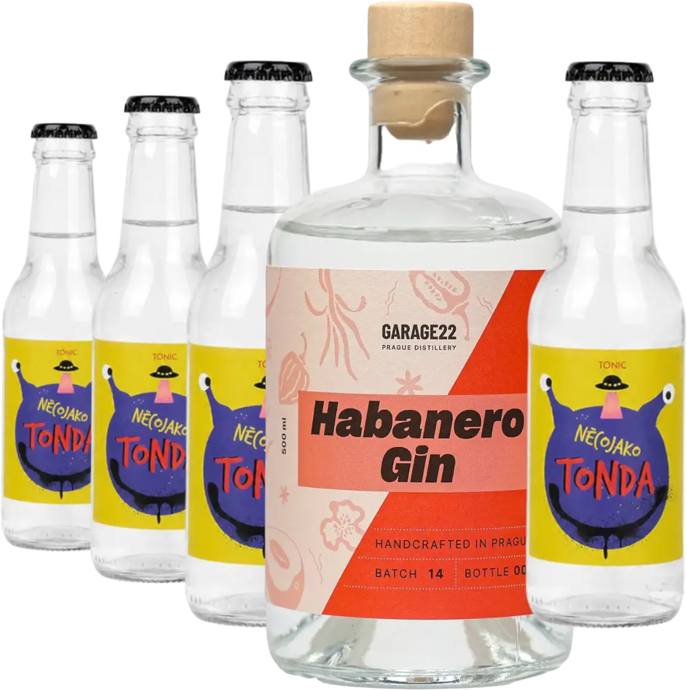 Garage22 Set Gin Habaňero + 4x Tonic Něco jako Tonda
