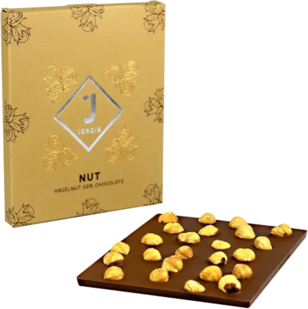 Jordi's Čokoláda mléčná 53% s celými lískovými ořechy Jordi's 125g