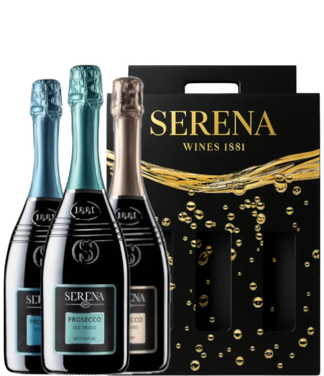 Serena Wines 1881 Set Serena Brut a Brut Nature a Extra Dry + Dárkové Balení