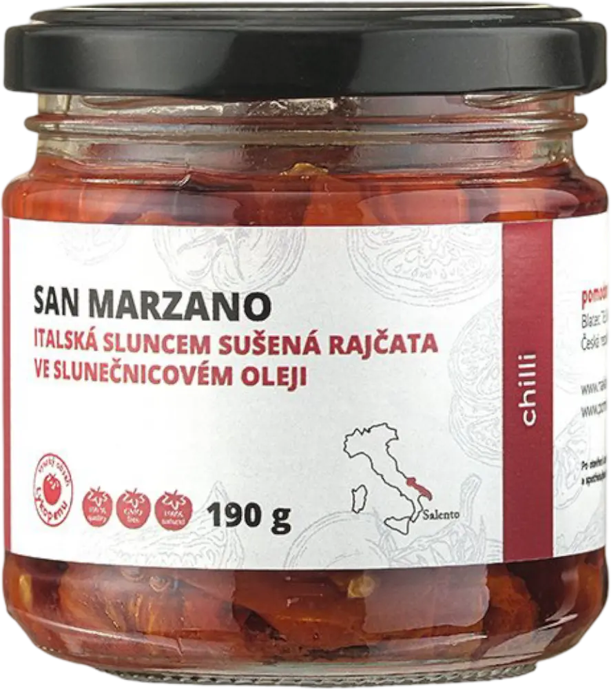 Pomodoro moravia Sušená rajčata s chilli Pomodoro moravia 190g
