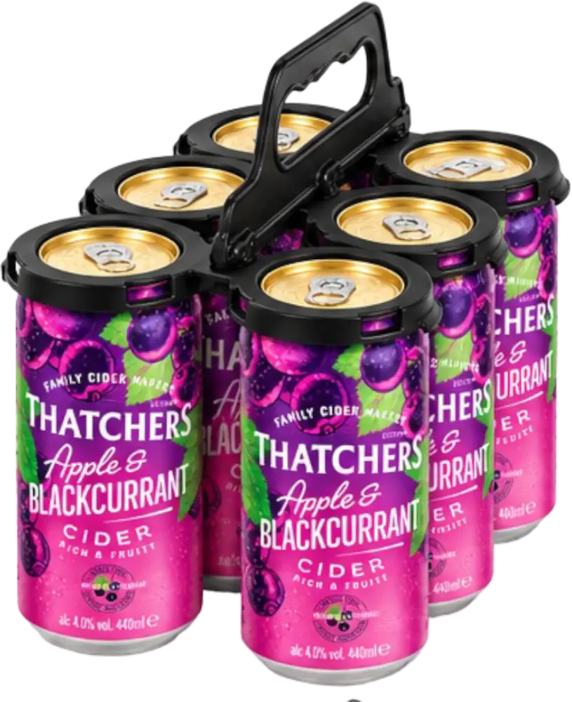 Thatchers Cider Set Cider Thatchers Apple and Blackcurrant 0,44l 4+2 s držákem
