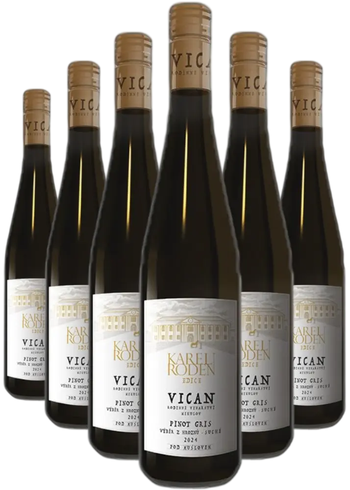 Vinařství Vican Set Vican Pinot Gris Edice Karel Roden Výběr z hroznů 2024 5+1