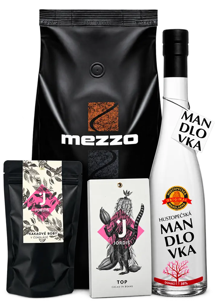 různí Set Mandlovka, káva a kakao – dárek pro gurmány