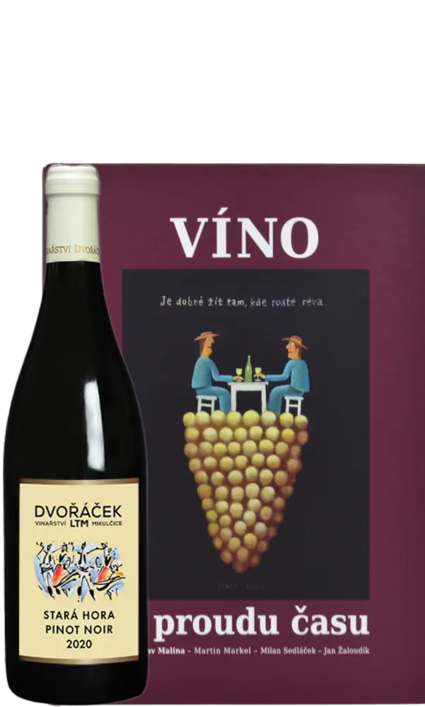 Vinařství Dvořáček Set Dvořáček Pinot Noir Výběr z hroznů 2020 + Kniha Víno v proudu času