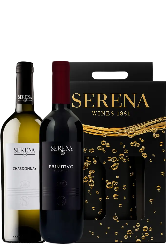 Serena Wines 1881 Set Serena Primitivo a Chardonnay + Dárkové balení