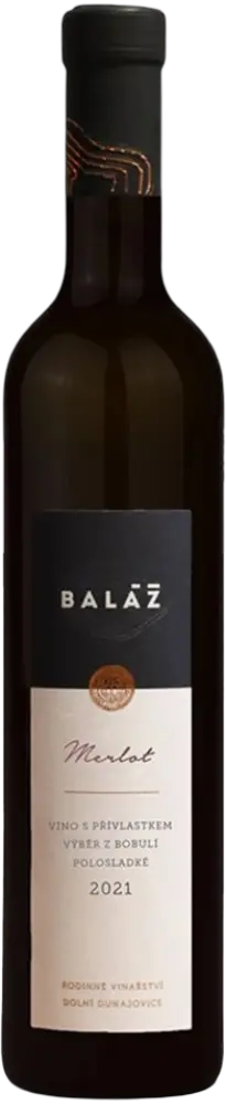 Vinařství Baláž Baláž Merlot Výběr z bobulí 2021 0,5l
