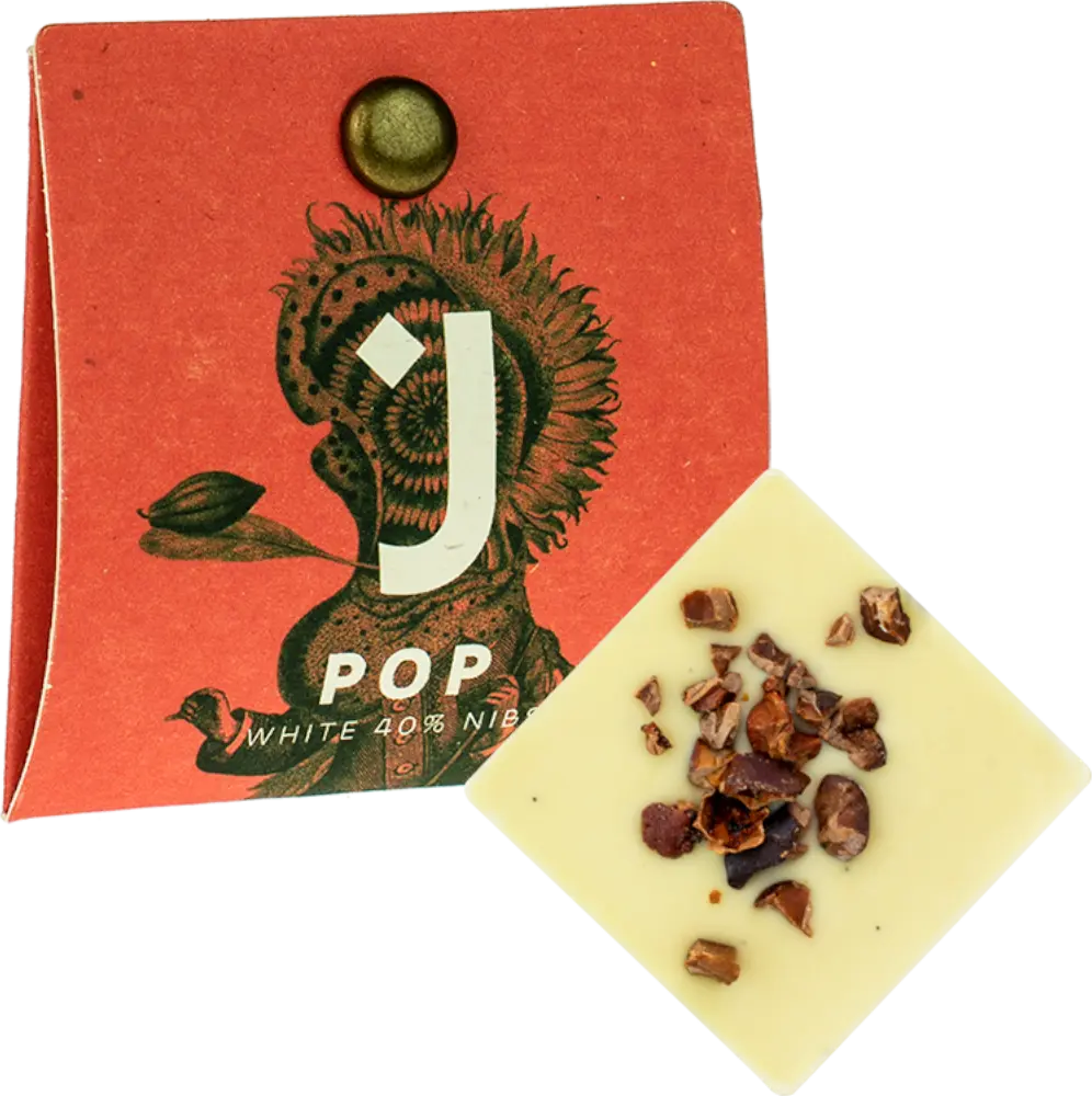 Jordi's Čokoláda Bílá 40% s kousky bobů Jordi's 4g