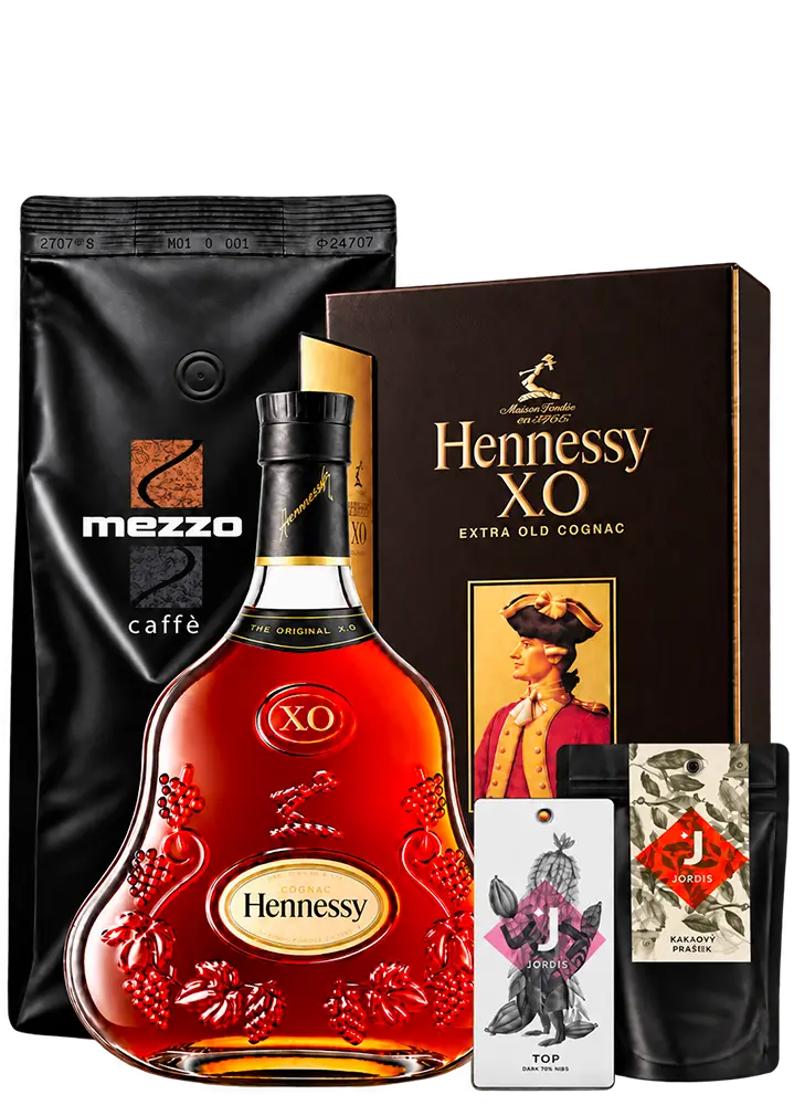 různí Set Hennessy XO – koňak, káva a kakao