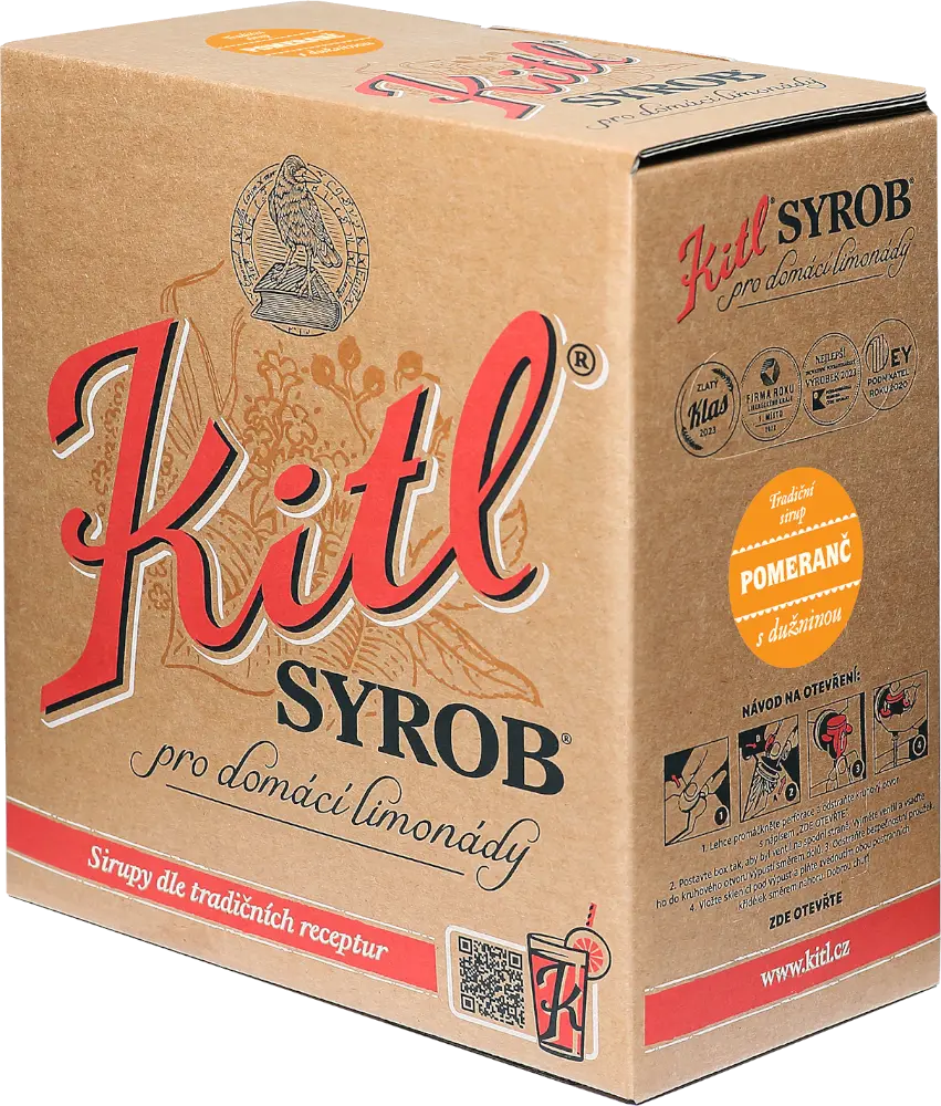 Kitl Kitl Syrob Pomeranč s dužinou Bag in Box 5l