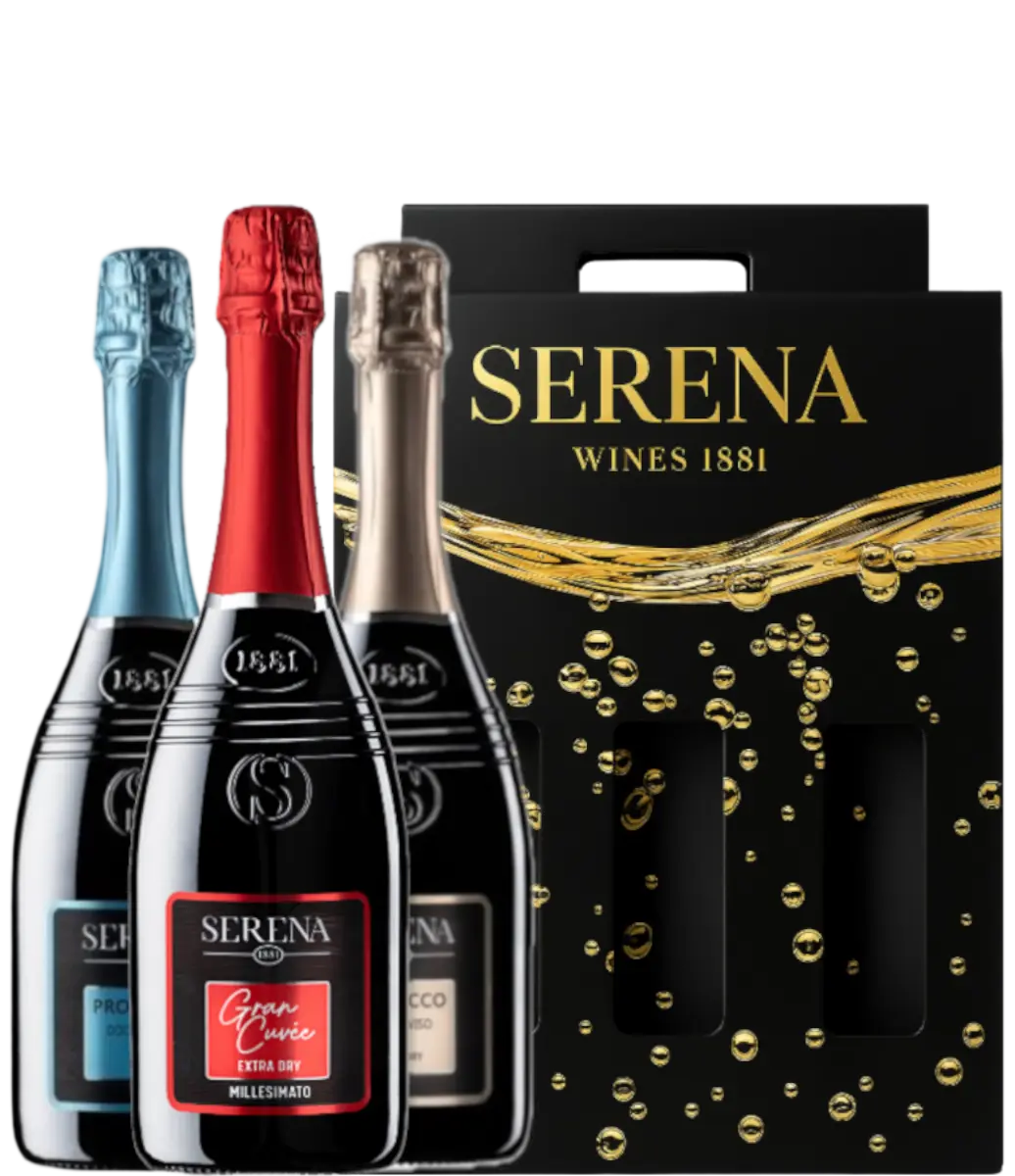 Serena Wines 1881 Set Serena gran cuvée extra dry a Brut a Extra Dry + Dárkové Balení