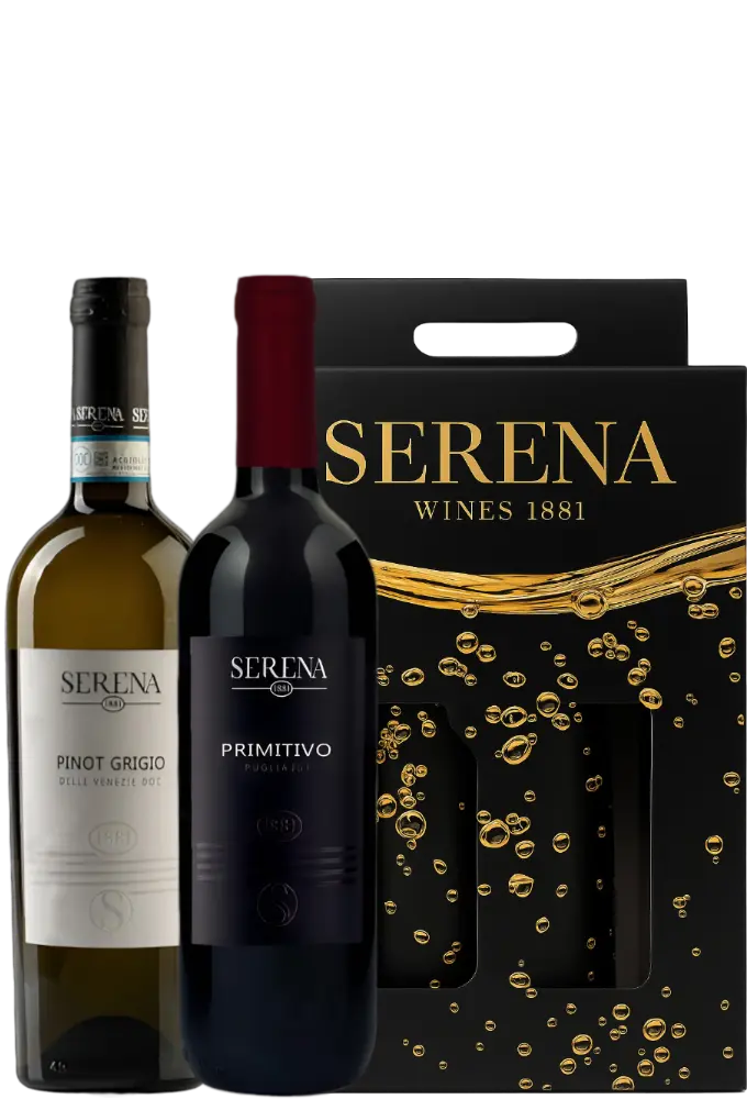 Serena Wines 1881 Set Serena Primitivo a Pinot Grigio + Dárkové balení