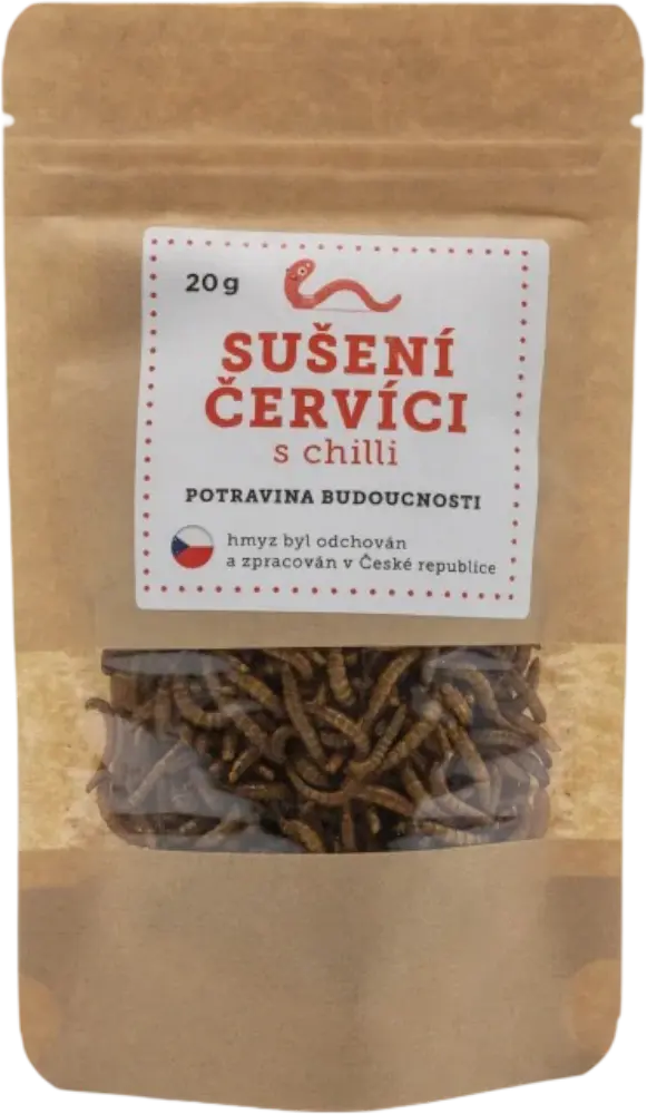 Ježkův statek Sušení červíci s chilli Ježkův statek 20g
