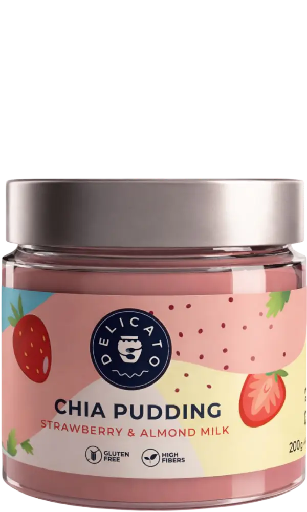 Ekskluziv DOO Chia pudink jahodový Delicatofood 200g