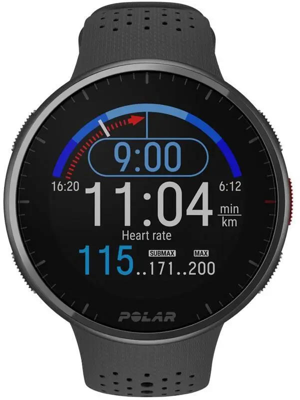 Polar Pokročilé běžecké hodinky Pacer Pro, velikost S-L, čero-šedá 900102178