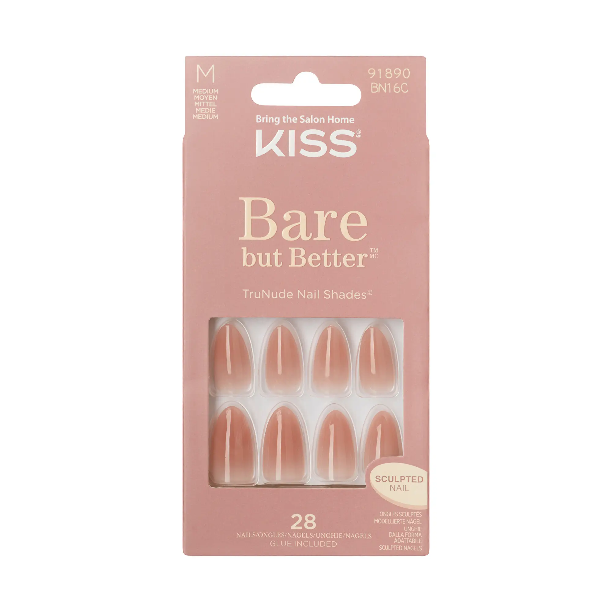 KISS Gelové nehty Bare-But-Better 28 ks