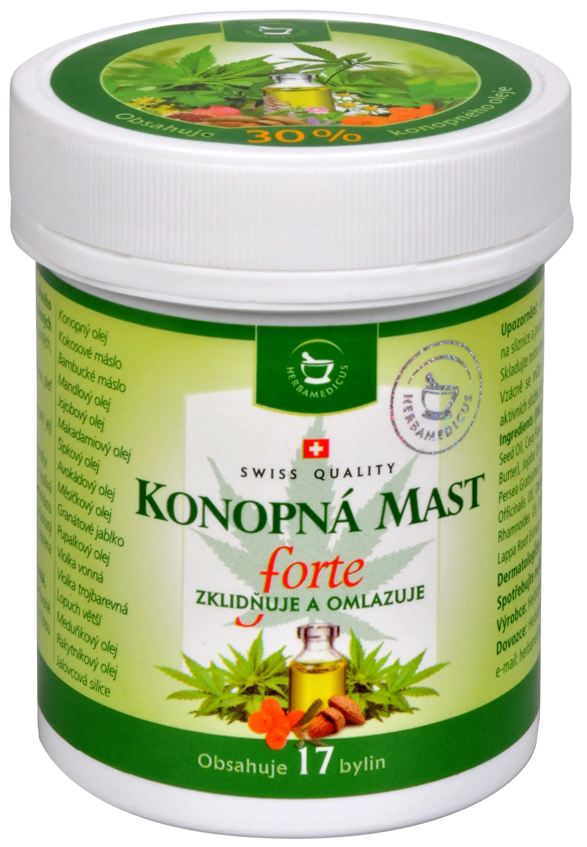 Herbamedicus Konopná mast forte, 125 ml