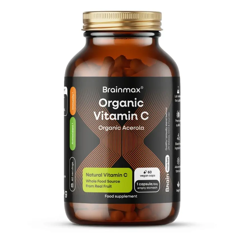 BrainMax Vitamín C z Aceroly BIO 60 kapslí