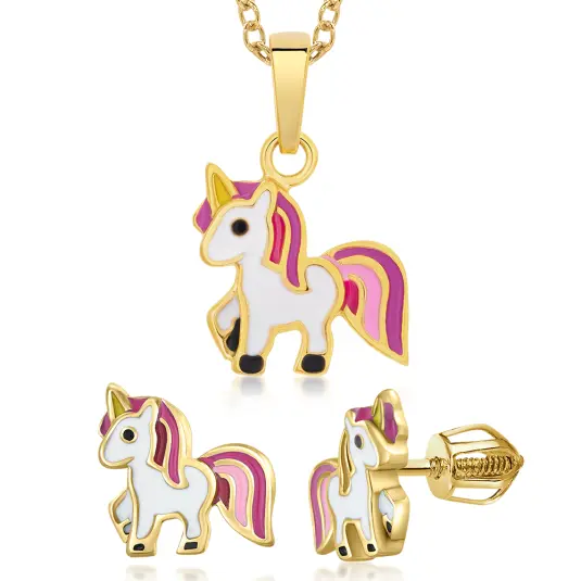 SOFIA zlatý set náušnice a přívěsek  šperkový set SJ228597.400-SC+SJ228603.400
