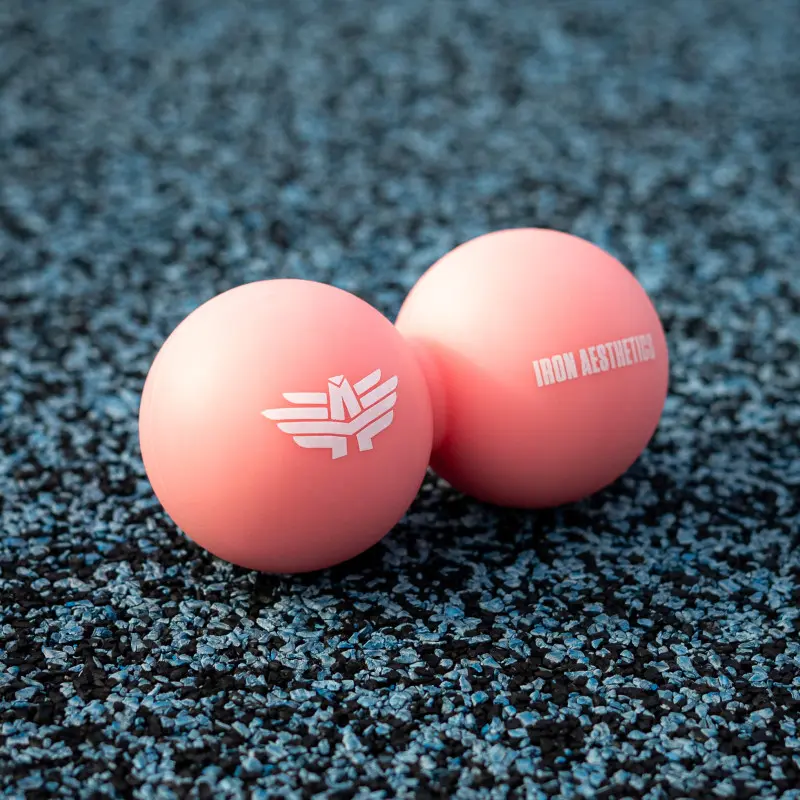 Masážní míček Iron Aesthetics DuoRoll Ball, růžový