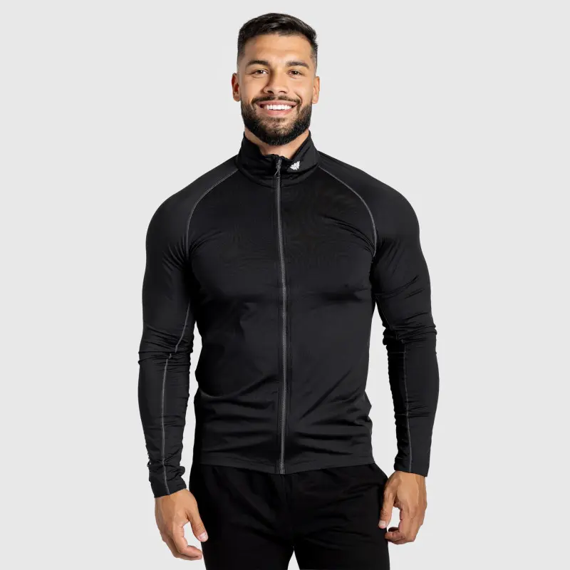 Mikina na zip Iron Aesthetics Stride, černá