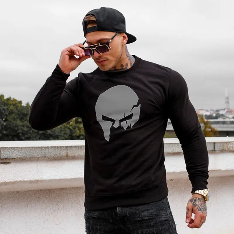 Mikina bez kapuce Iron Aesthetics SKULL, B&G