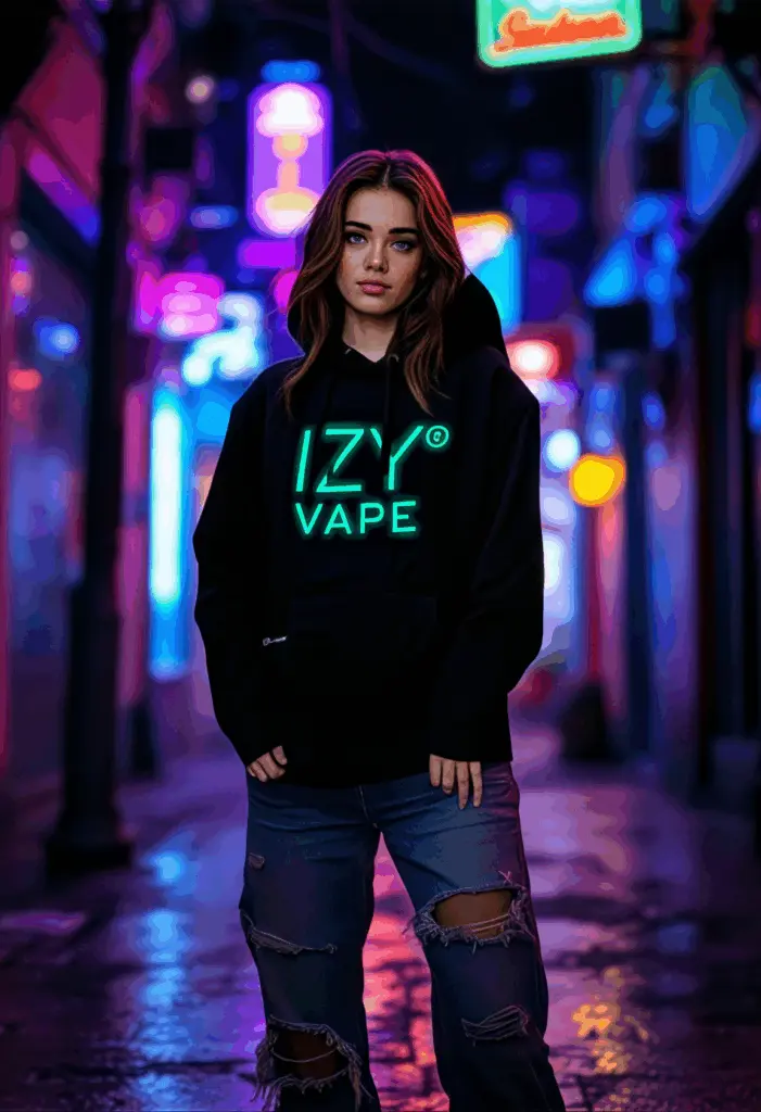 IZY VAPE Černá mikina – L