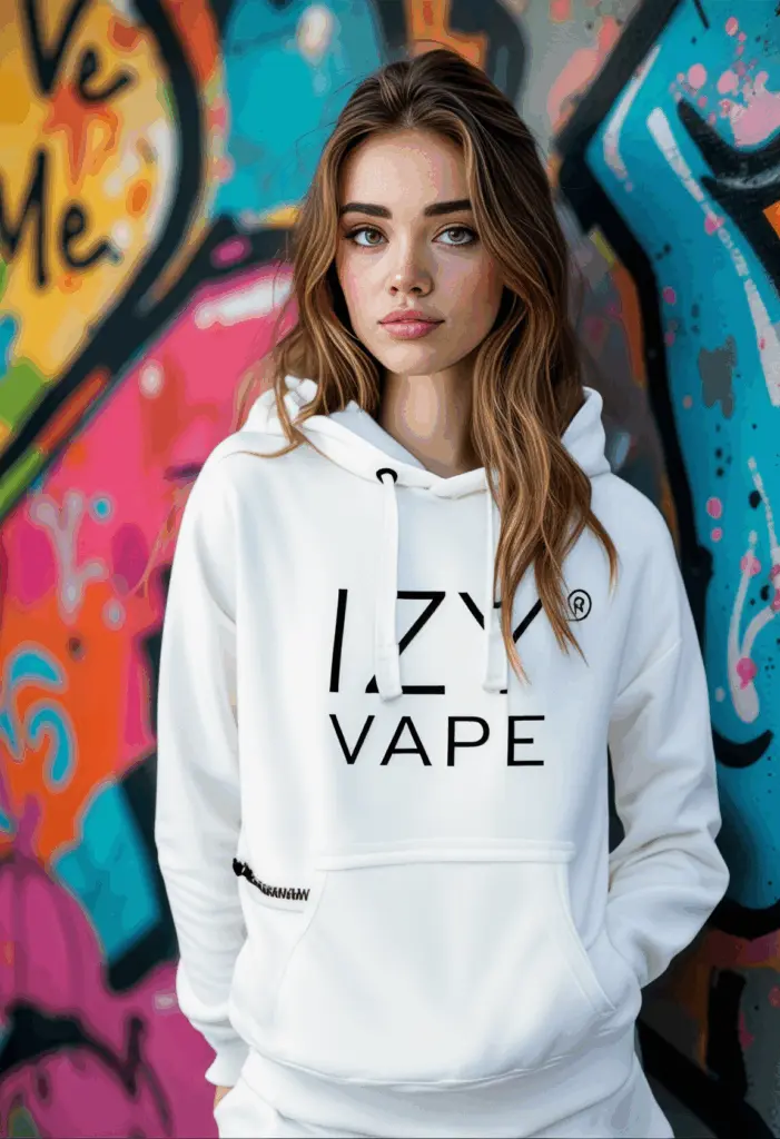 IZY VAPE Bíla mikina – S