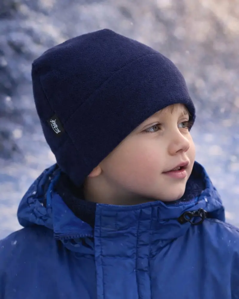 Jožánek Dětská zimní čepice, fleece – tmavě modrá