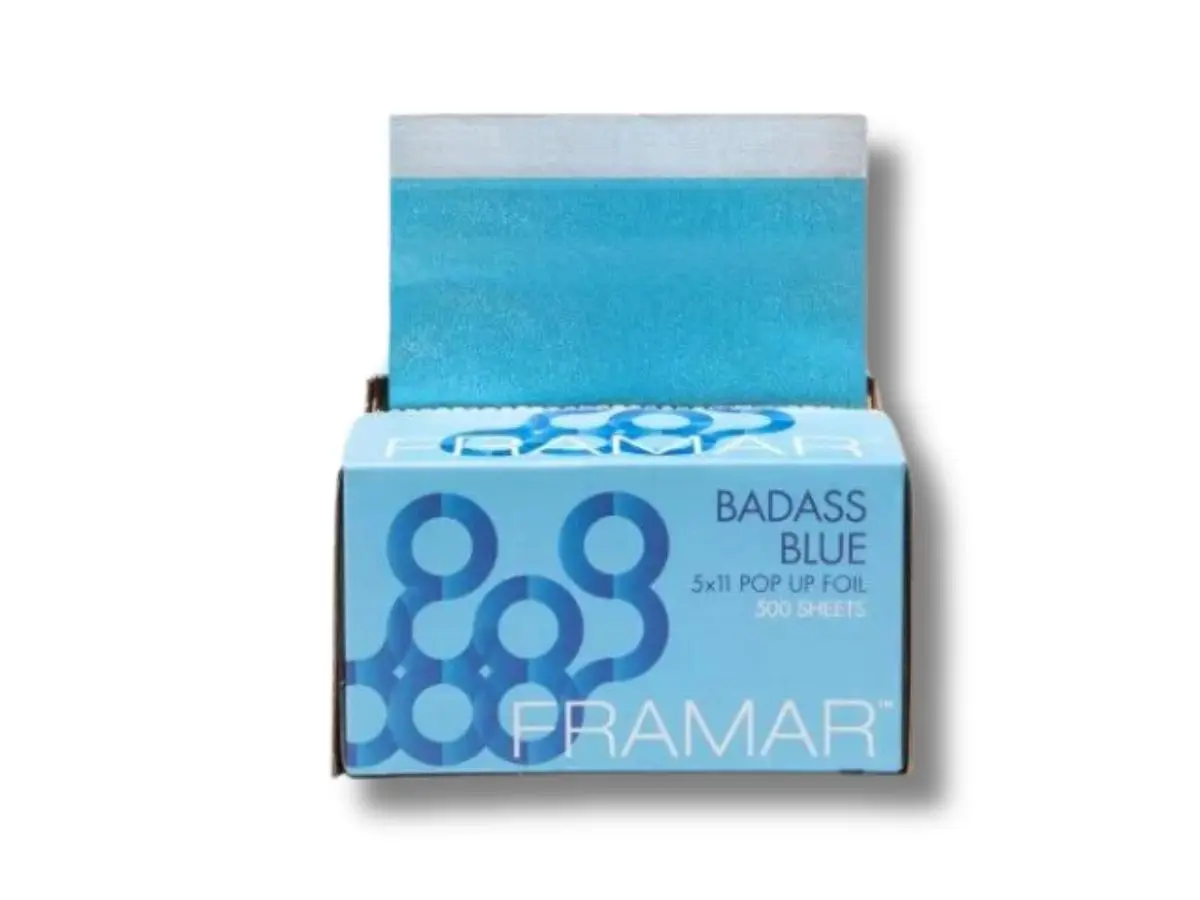 Framar PU-500 Pop Up Foils 5x11 - předřezaný alobal s texturou, 500 ks PU-500BLU Badass Blue - modrý